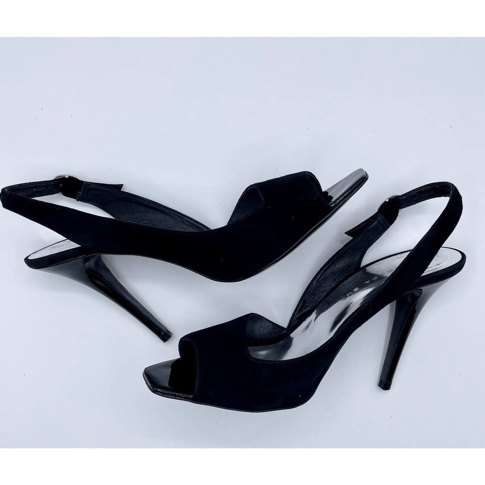 Barbara Bui Square Toe Asymmetrical Slingback Bla… - image 8